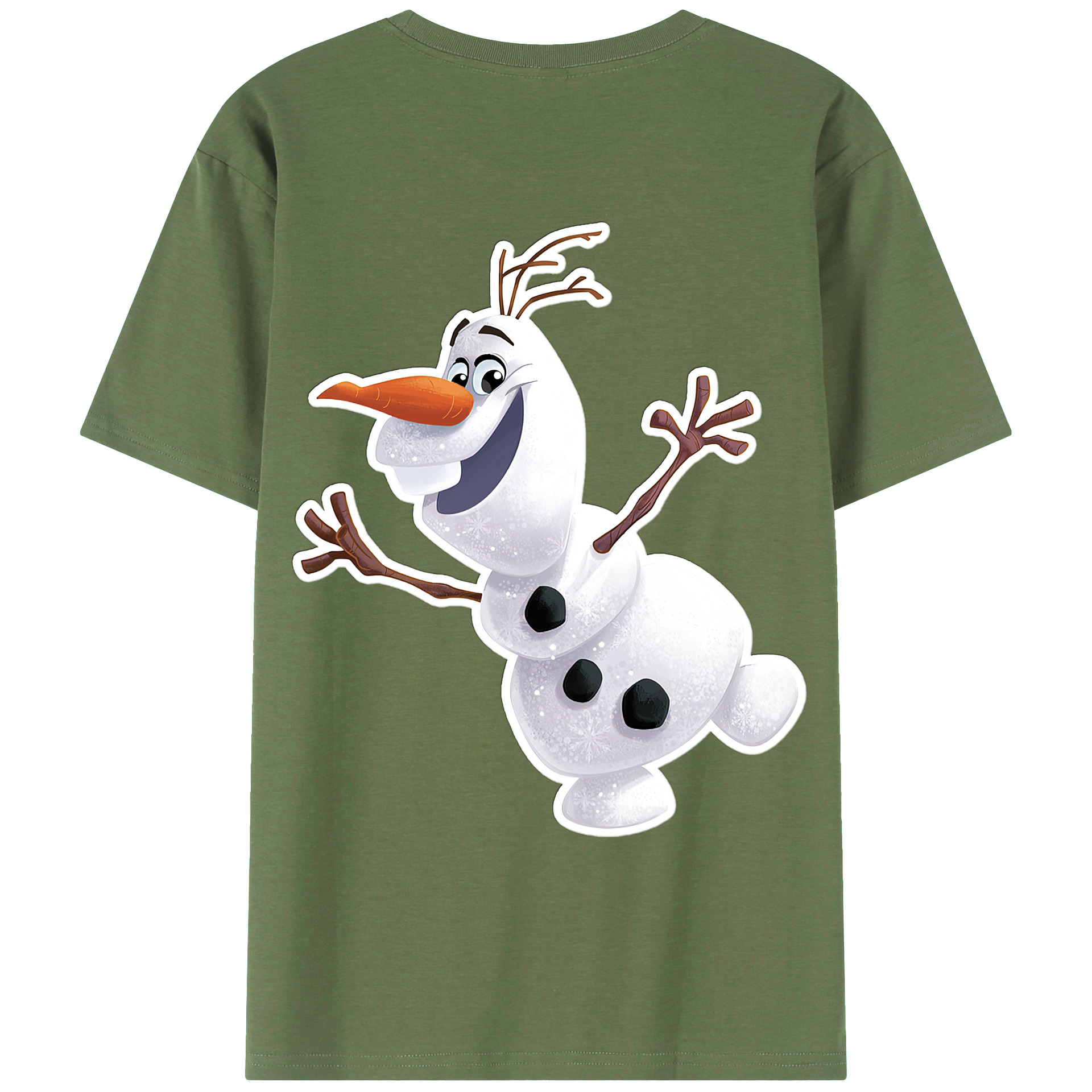 （画像用） アナと雪の女王 アンナ エルサ Frozen Anna Elsa 綿100％ メンズ半袖Tシャツ（バックプリント） 通気性